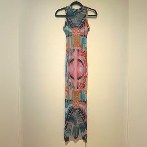 SKIMS Summer Mesh Colorful Long Sheer Sleeveless Tank Top Dress - Brand New